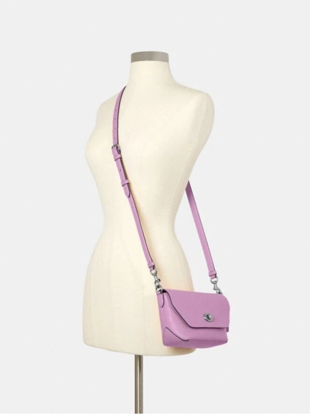 Coach Karlee Leather Crossbody Handbag - Orchid